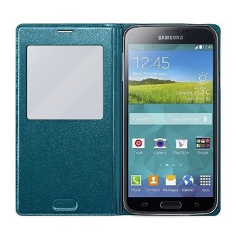 Samsung Galaxy S5 S-View Flip Cover Groen