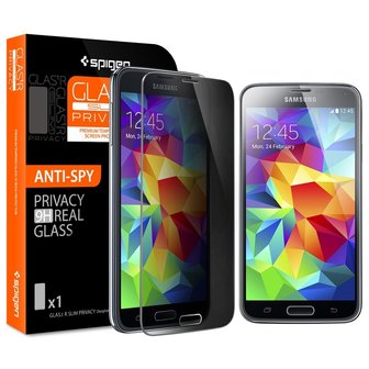 Spigen SGP Glas.tR Privacy Tempered Glass protector Galaxy S5