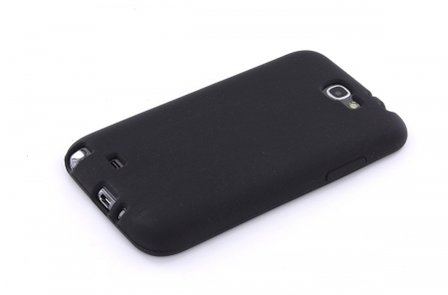Mobiparts Siliconen case Samsung Note 2 Black