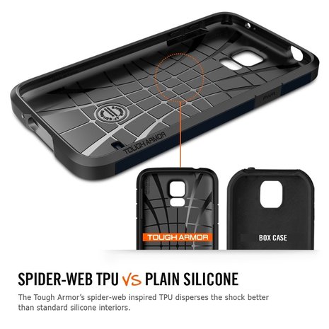 Spigen SGP Neo Hybrid case Galaxy S5 Metal Slate
