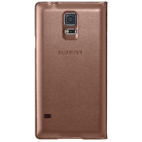 Samsung Galaxy S5 S-View Flip Cover Gold